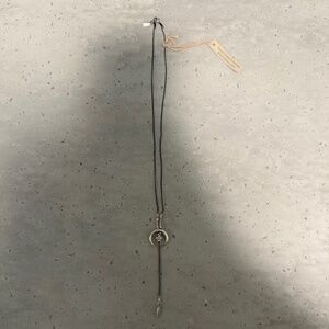 Chan Luu Sterling Silver Horn on Black Cord Necklace